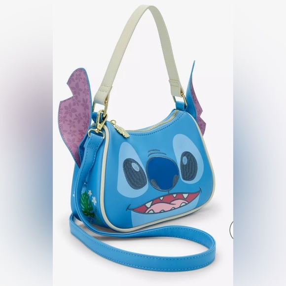 Loungefly Disney Lilo & Stitch Corduroy Shoulder Bag - BoxLunch Exclusive - Picture 2 of 4